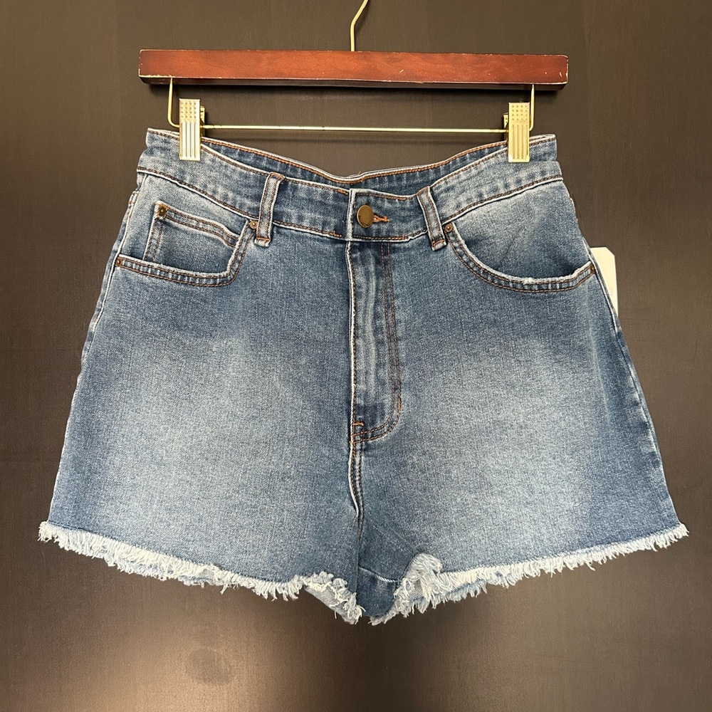 Billabong Blue Jean Shorts with Frayed Hem